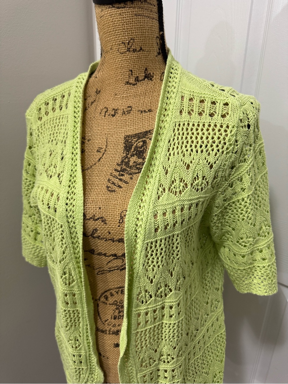 Short Sleeve Crochet Cardigan